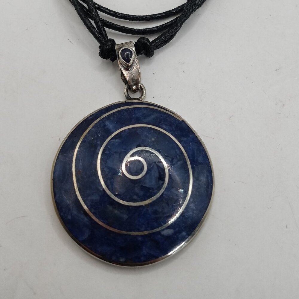 Unisex Adjustable Alpaca Natural Stone Sodalite Necklace View 2